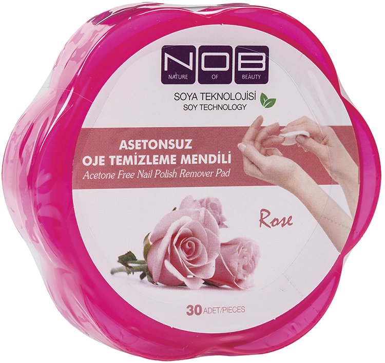 Nob Acetone Free Nail Polish Remover Rose